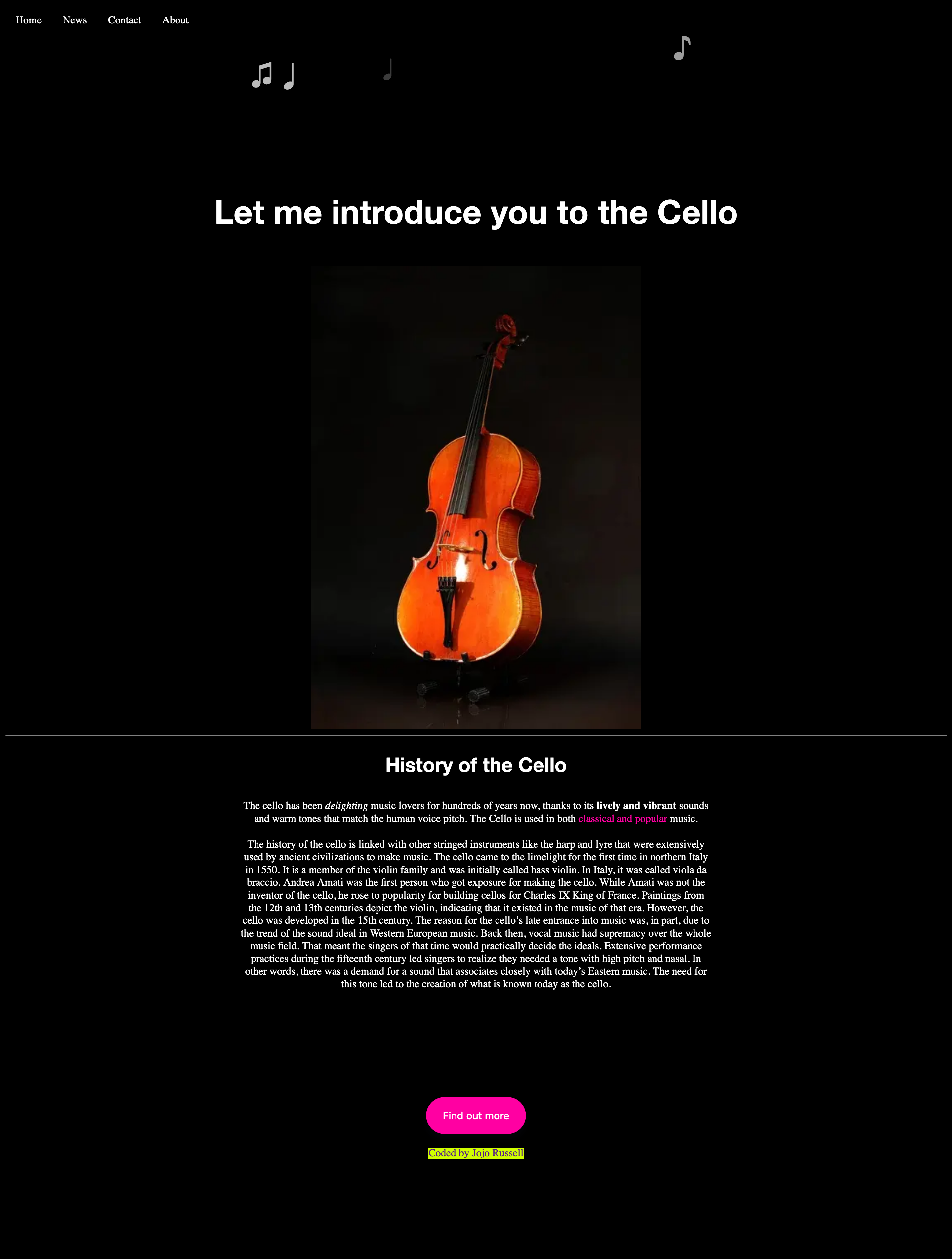 Cello project preview